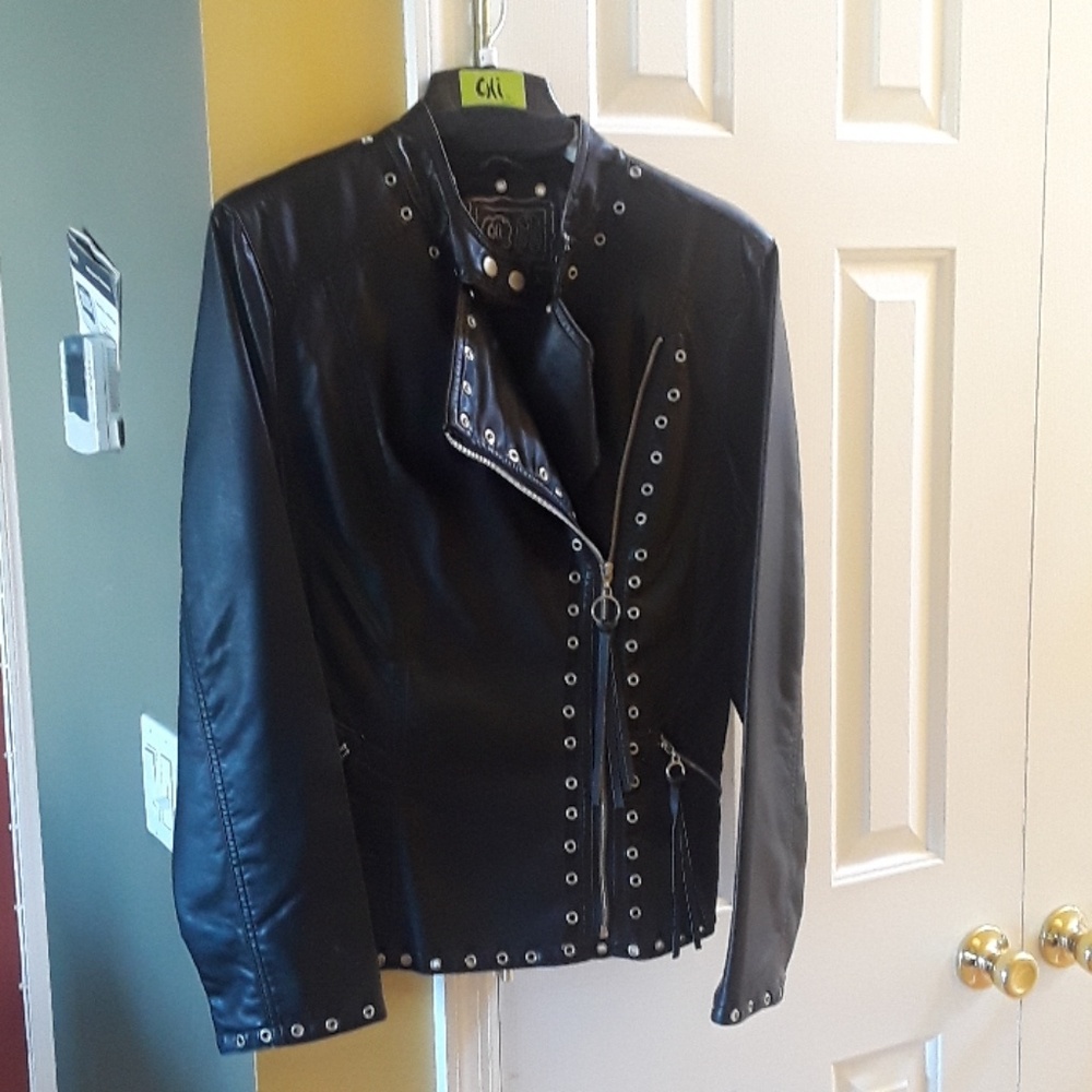 Chi by Falchi faux leather jacket